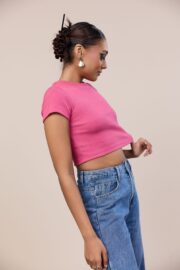 Crew Neck crop Top - Image 3