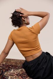 crew neck crop top - Image 2